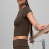 Alo Softsculpt Precision Kısa Kollu Üst - Espresso