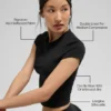 Alo Softsculpt Precision Kısa Kollu Üst - Siyah