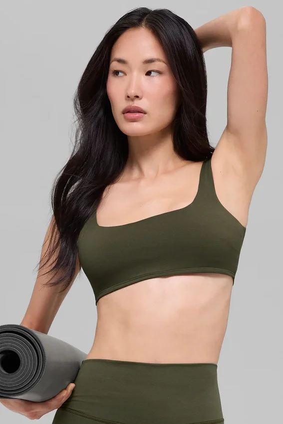 Alo Softsculpt Precision Sütyen - Yeşil Zeytin
