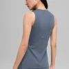 Alo Softsculpt Precision Tam Boy Sütyenli Tank - Bluestone