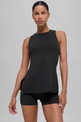 Alo Softsculpt Precision Tam Boy Sütyenli Tank - Siyah