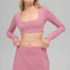 Alo Softsculpt Precision Uzun Kollu Sütyen - Pembe Yabani Gül