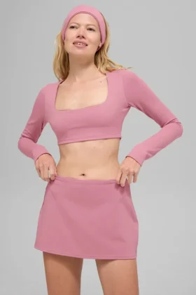 Alo Softsculpt Precision Uzun Kollu Sütyen – Pembe Yabani Gül