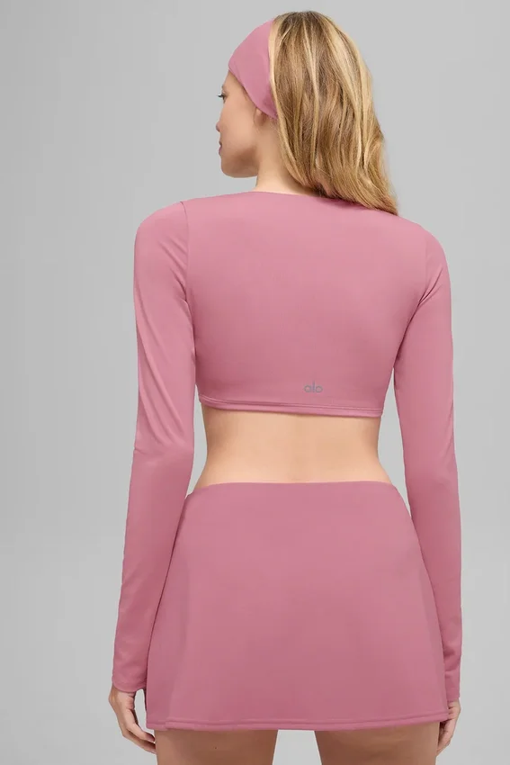 Alo Softsculpt Precision Uzun Kollu Sütyen - Pembe Yabani Gül