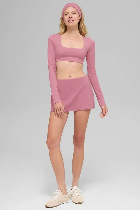 Alo Softsculpt Precision Uzun Kollu Sütyen - Pembe Yabani Gül