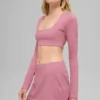 Alo Softsculpt Precision Uzun Kollu Sütyen - Pembe Yabani Gül
