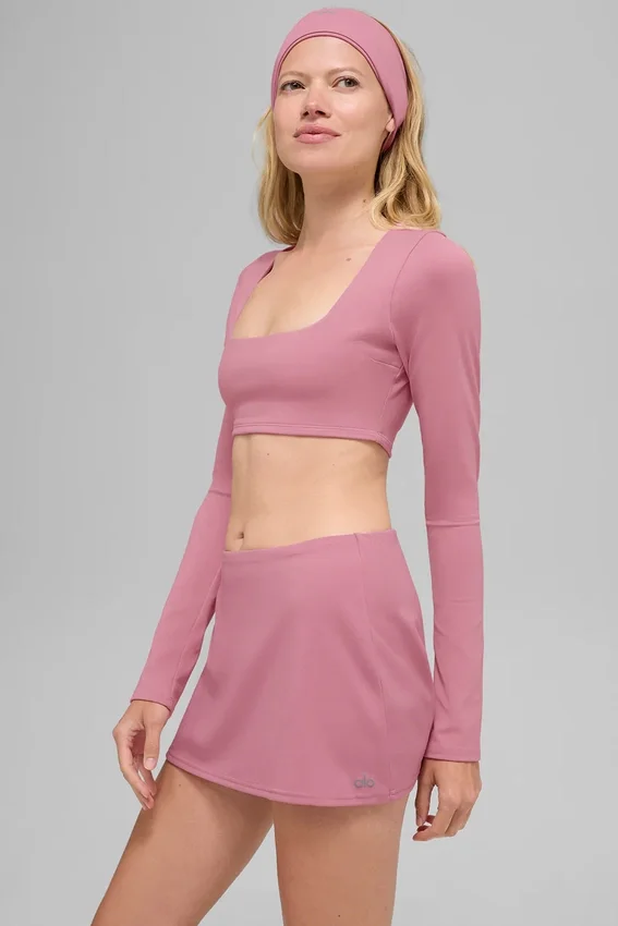 Alo Softsculpt Precision Uzun Kollu Sütyen - Pembe Yabani Gül
