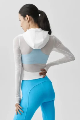 Alo Softsculpt Superset Tam Fermuarlı Ceket – Beyaz