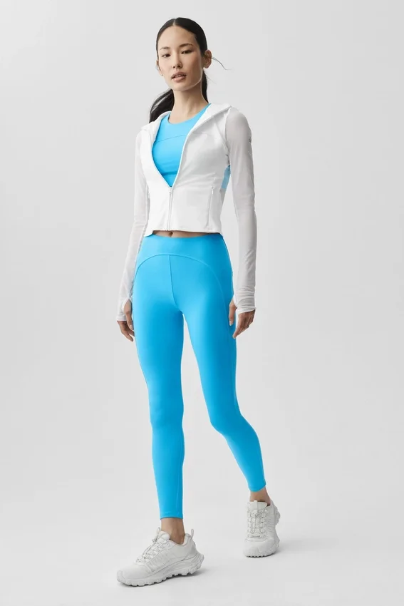 Alo Softsculpt Superset Tam Fermuarlı Ceket - Beyaz