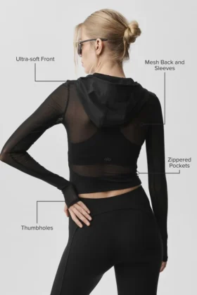 Alo Softsculpt Superset Tam Fermuarlı Ceket – Siyah