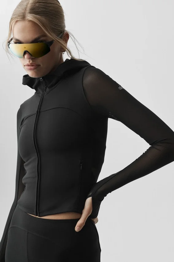 Alo Softsculpt Superset Tam Fermuarlı Ceket - Siyah