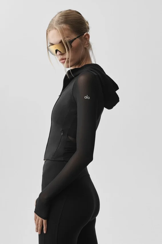 Alo Softsculpt Superset Tam Fermuarlı Ceket - Siyah