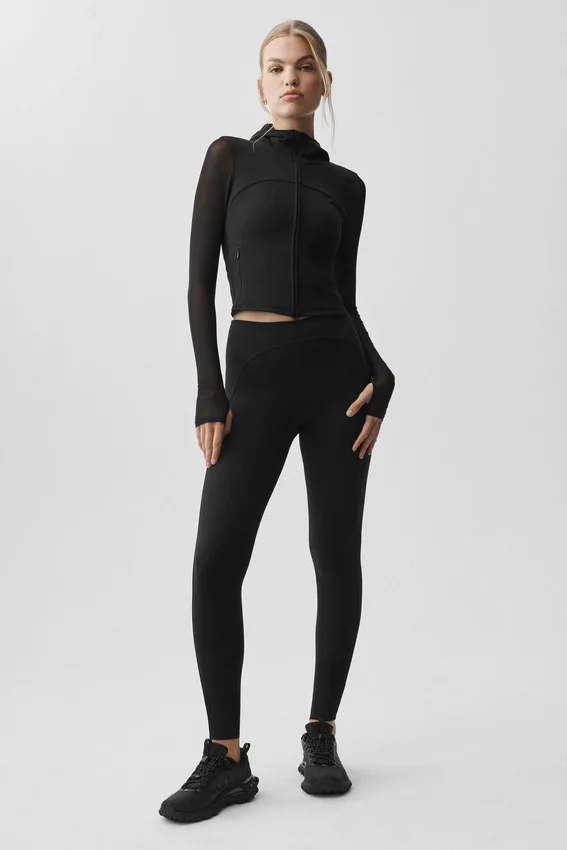 Alo Softsculpt Superset Tam Fermuarlı Ceket - Siyah