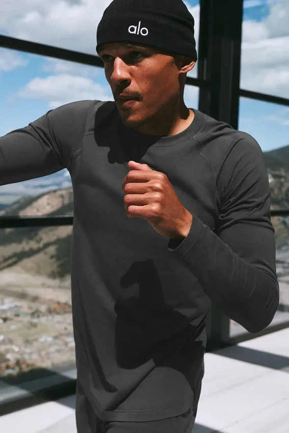 Alo Vapor Crewneck Uzun Kollu - Anthracite