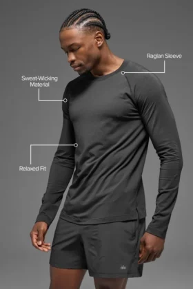 Alo Vapor Crewneck Uzun Kollu – Anthracite