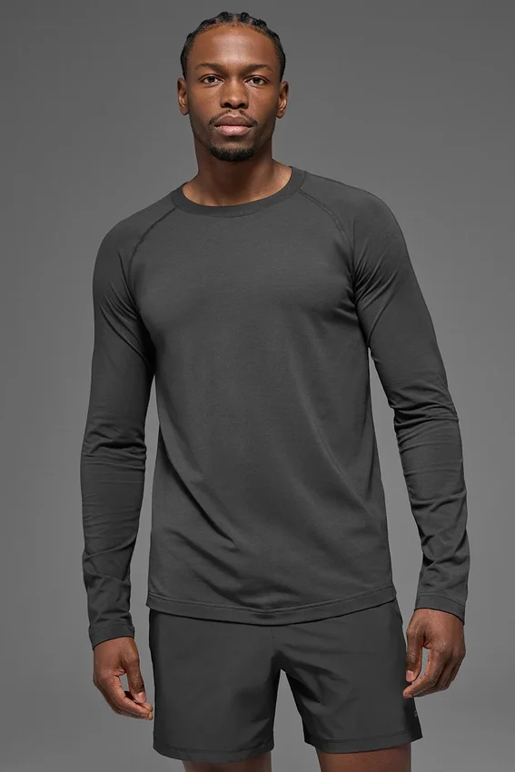 Alo Vapor Crewneck Uzun Kollu - Anthracite