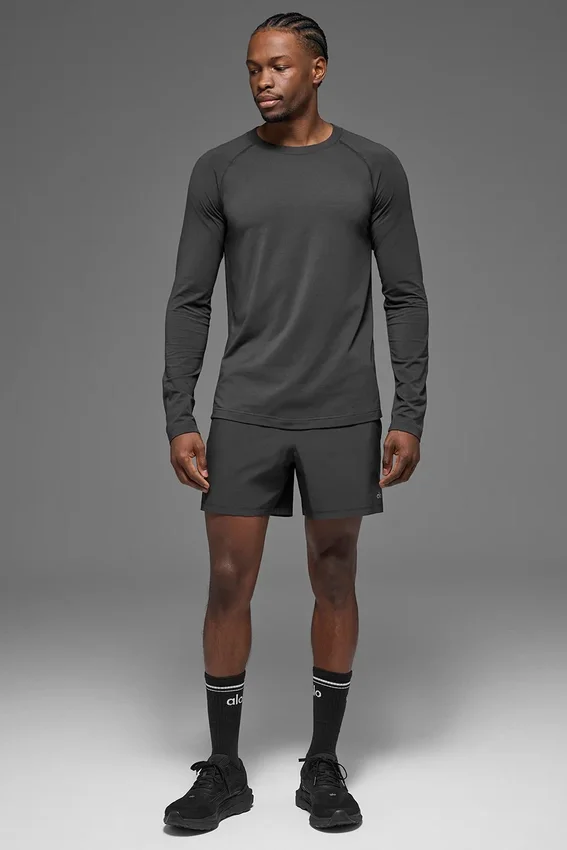 Alo Vapor Crewneck Uzun Kollu - Anthracite