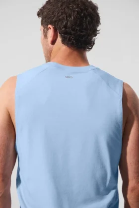 Alo Vapor Muscle Tank – Deniz Kabuğu Mavisi