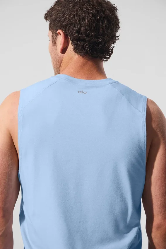 Alo Vapor Muscle Tank - Deniz Kabuğu Mavisi