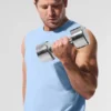 Alo Vapor Muscle Tank - Deniz Kabuğu Mavisi