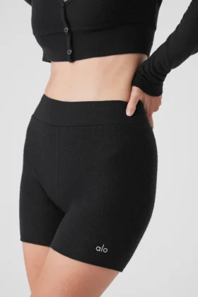 Alolux High-Waist Me Time Şort – Siyah