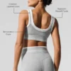 Alosoft Better Together Sütyen - Spor Melanj Gri/Beyaz