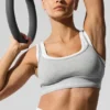 Alosoft Better Together Sütyen - Spor Melanj Gri/Beyaz
