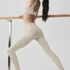 Alosoft High-Waist 7/8 Highlight Tayt - Yulaf Rengi Melanj