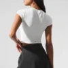 Alosoft Crop Finesse Kısa Kollu - Beyaz