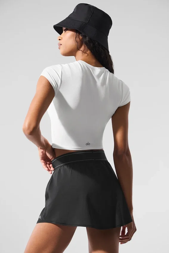 Alosoft Crop Finesse Kısa Kollu - Beyaz