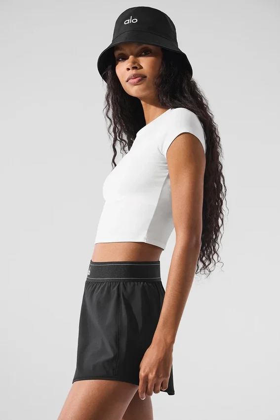 Alosoft Crop Finesse Kısa Kollu - Beyaz