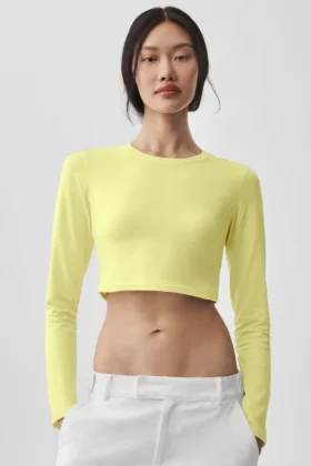 Alosoft Crop Finesse Uzun Kollu - Güneş Işığı