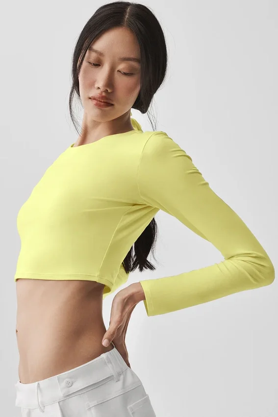 Alosoft Crop Finesse Uzun Kollu - Güneş Işığı