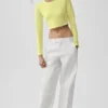 Alosoft Crop Finesse Uzun Kollu - Güneş Işığı
