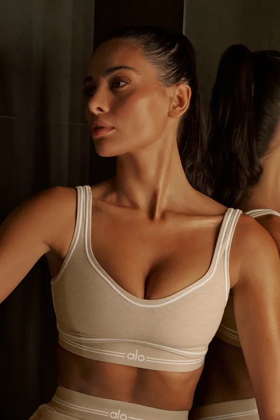 Alosoft Heart Throb Sütyen - Yulaf Rengi Melanj/Beyaz