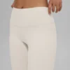 Alosoft High-Waist 7/8 Highlight Tayt - Kemik Rengi