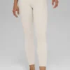 Alosoft High-Waist 7/8 Highlight Tayt - Kemik Rengi