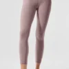 Alosoft High-Waist 7/8 Highlight Tayt - Koyu Pembe Kuvars Melanj