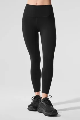 Alosoft High-Waist 7/8 Highlight Tayt - Siyah