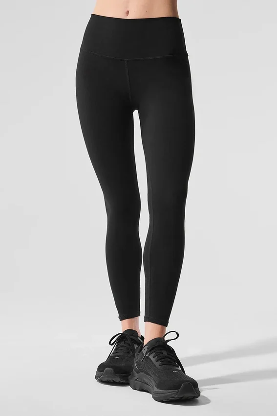 Alosoft High-Waist 7/8 Highlight Tayt - Siyah