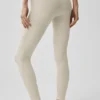 Alosoft High-Waist 7/8 Highlight Tayt - Yulaf Rengi Melanj
