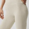 Alosoft High-Waist 7/8 Highlight Tayt - Yulaf Rengi Melanj