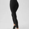 Alosoft High-Waist 7/8 Relay Tayt - Siyah/Beyaz