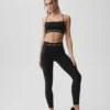 Alosoft High-Waist 7/8 Relay Tayt - Siyah/Beyaz