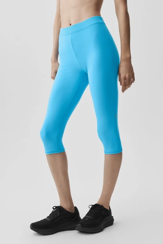 Alosoft High-Waist Iconic 90'S Kapri - Gök Mavisi
