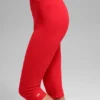 Alosoft High-Waist Iconic 90'S Kapri - Parlak Kırmızı