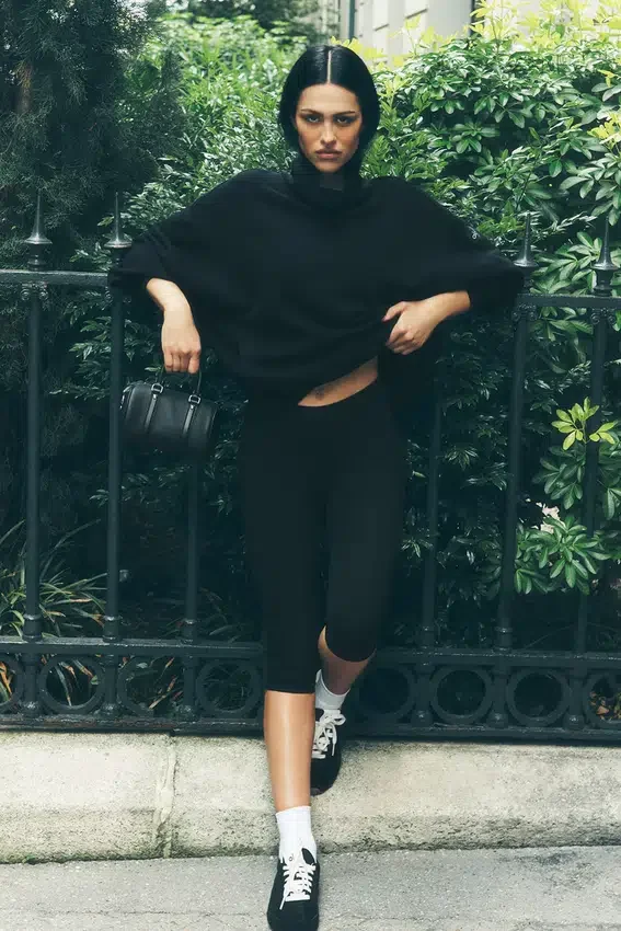 Alosoft High-Waist Iconic 90'S Kapri - Siyah