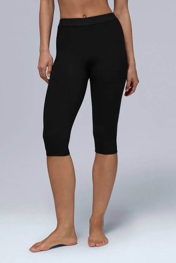 Alosoft High-Waist Iconic 90'S Kapri - Siyah