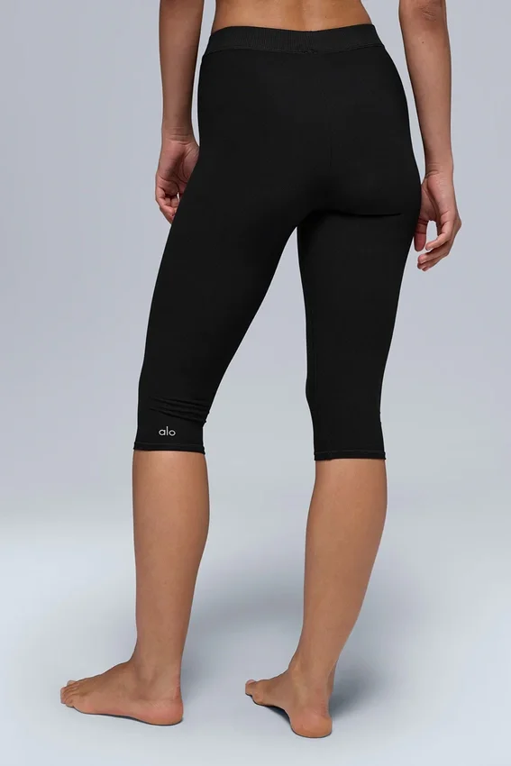 Alosoft High-Waist Iconic 90'S Kapri - Siyah