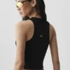 Alosoft Level up Tam Fermuarlı Tank Top - Siyah